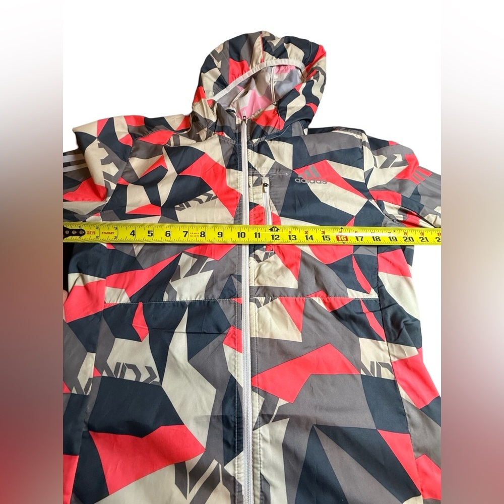 Adidas Women’s Running Windbreaker Jacket - Bold Geometric Print - Picture 11 of 11
